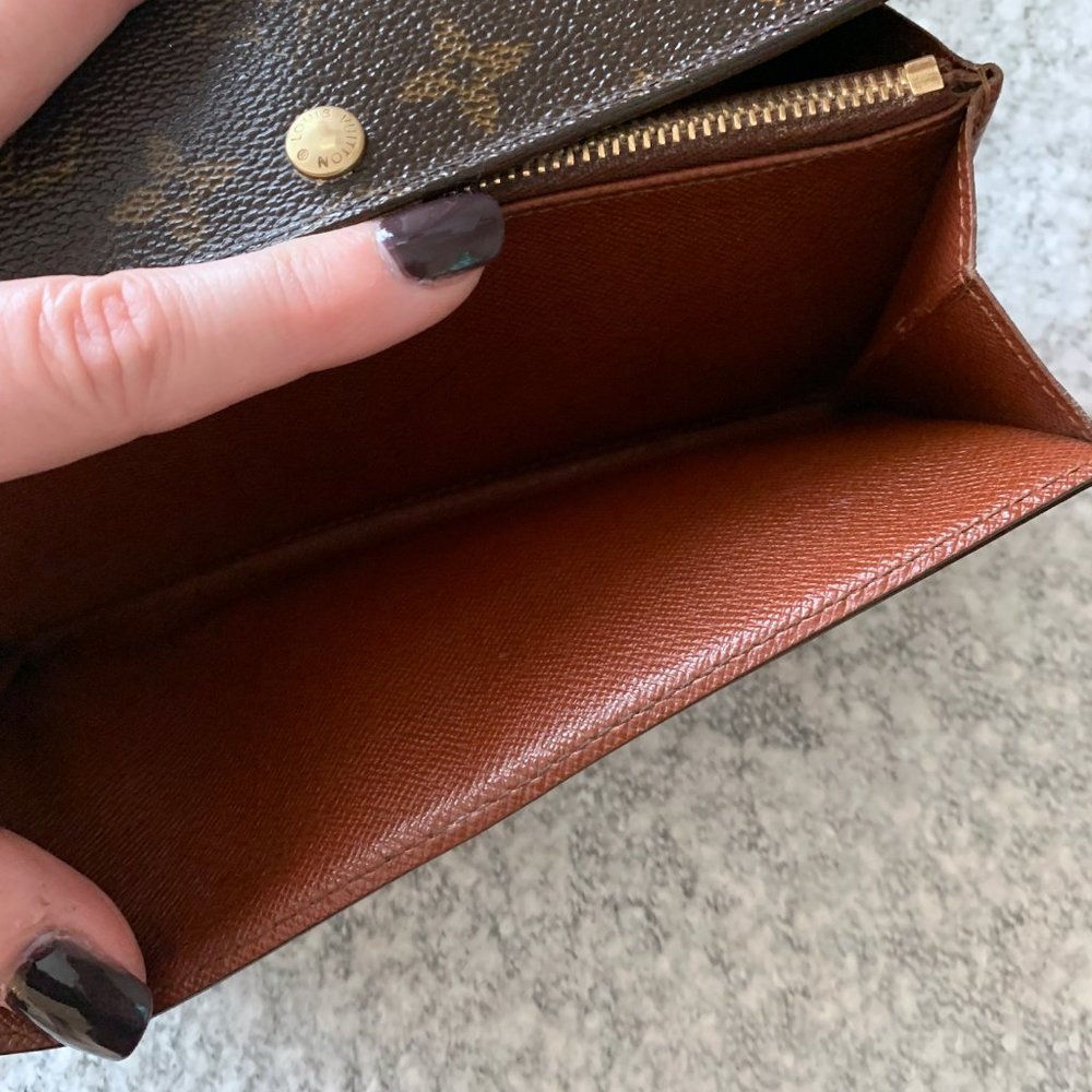 Louis Vuitton Monogram Sarah Wallet Envelope Wallet Authentic NICE Condi… - Picture 9 of 11